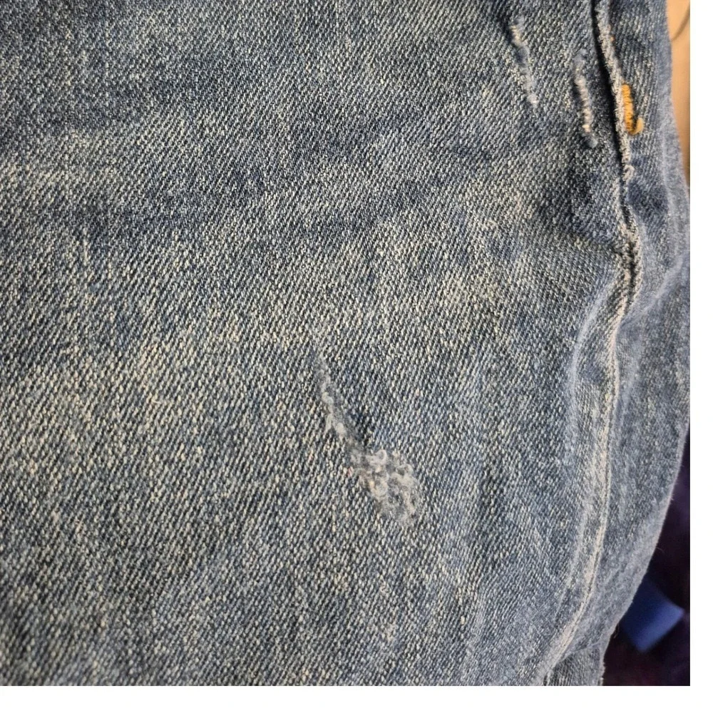Madewell High-Rise Denim Shorts Medium Wash Blue Frayed Hem Size 27